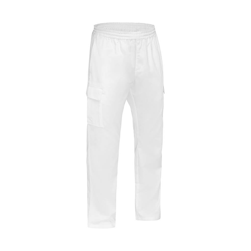 BPC6400 Elastic Waist Cargo Pants 215gsm White 102R 40049513 BPC6400 BWHTR102