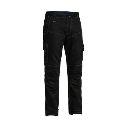 Pants Cargo 102R Black Cotton Twill Ripstop 234gsm Vent X Airflow Bisley_36001901_BPC6475_BBLKR02