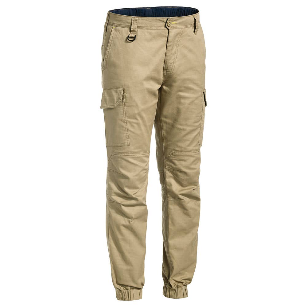 Pants Cargo 102R Khaki Cotton Twill Ripstop 240gsm Stove Pipe Bisley_36001995_BPC6476_BCDRR02