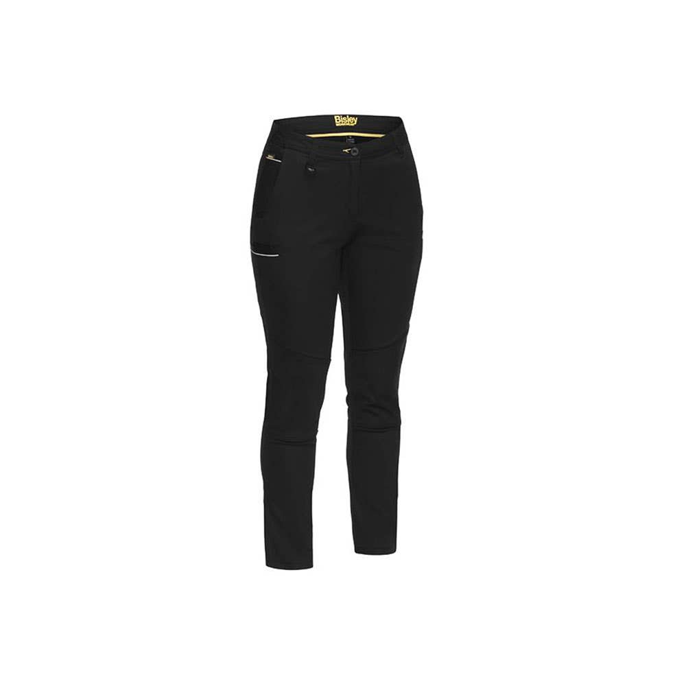Pants Womens Stretch Cotton Pants Mid Rise Bisley 10 Black BPL6015 BBLK10 40021290 BPL6015 BBLK10