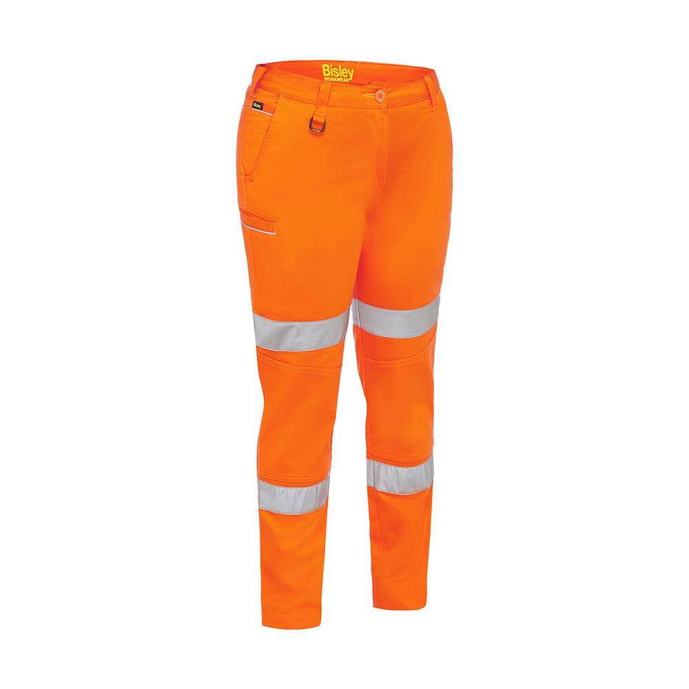 BPL6015T Women's Hi-Vis Mid Rise Stretch Cotton Taped Pants 280gsm BPL6015THV