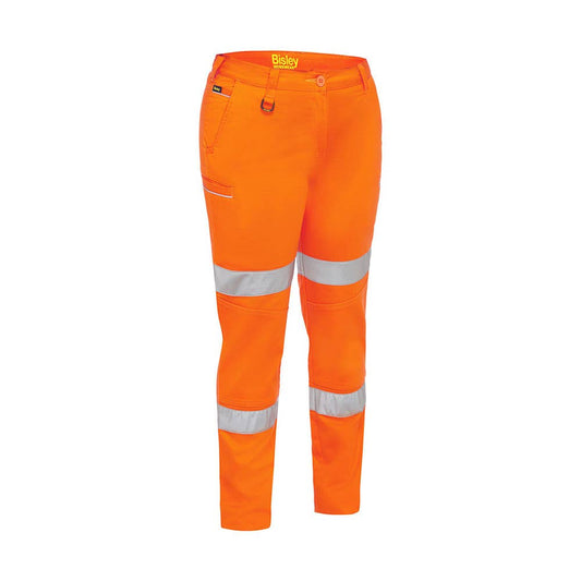 BPL6015T Women's Hi-Vis Mid Rise Stretch Cotton Taped Pants 280gsm BPL6015THV