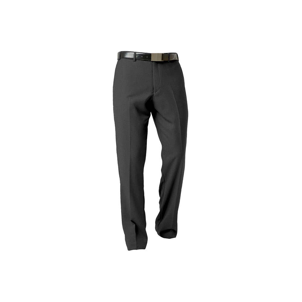 Pants Poly Viscose Flat Front Classic Charcoal 102R Biz BAE Logo 50107214 BAE BS29210-CHA-102R