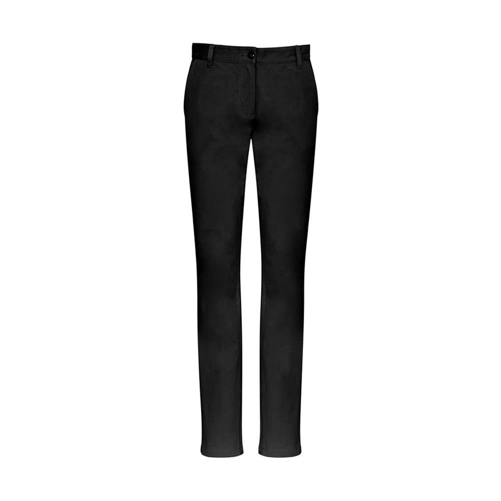 Ladies Lawson Chino Pant-Black-12 36015699 BS724L-BLK-12