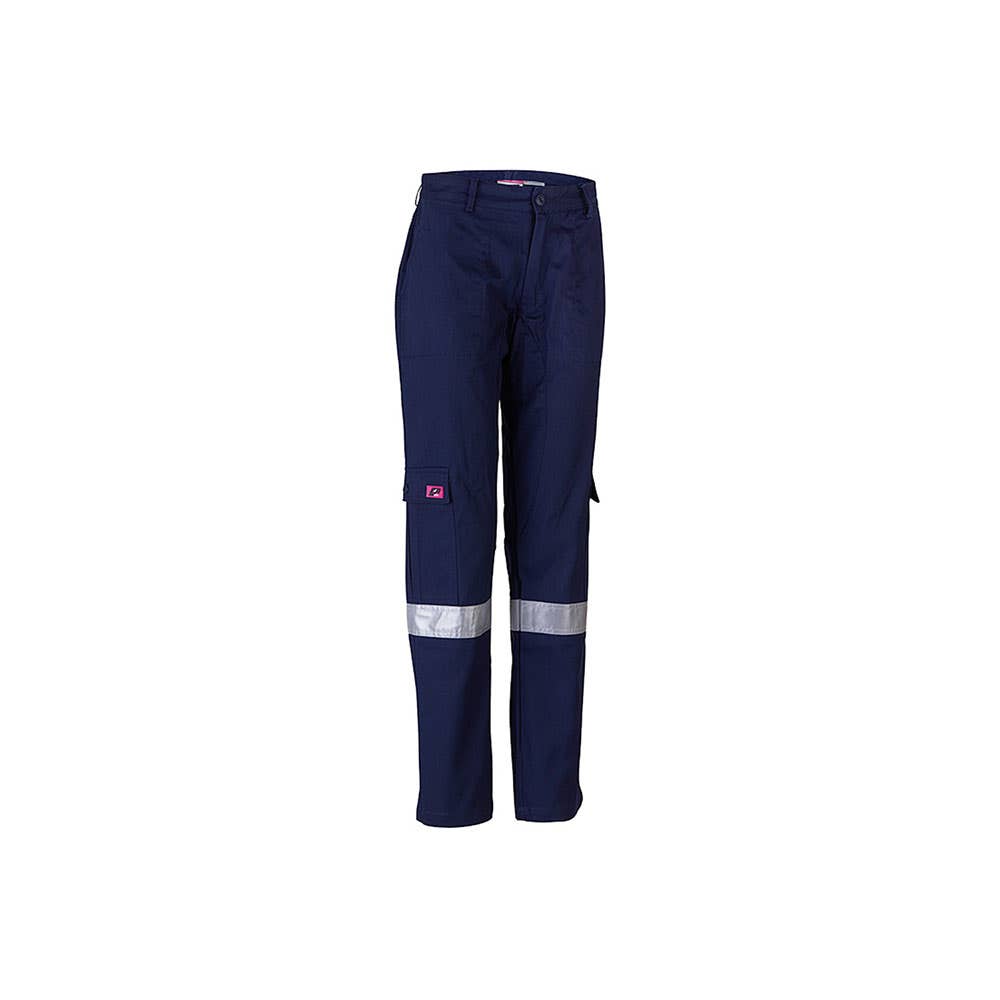 Pants Womens Cargo Cotton Drill 310gsm 3M Tape Navy 10 Endurite BAE Logo 50105310 BAE W1PR-10