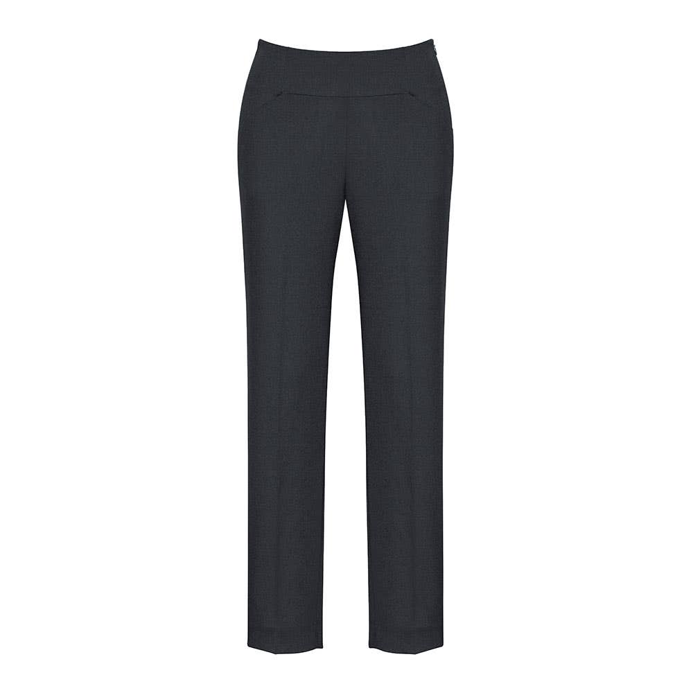 Ladies Bandless Slim Leg Pant Charcoal - 4 36015111 14021-CHA-4