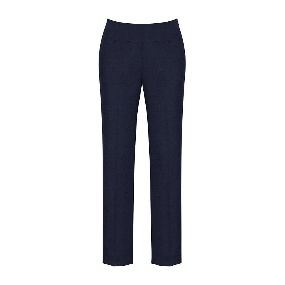 Ladies Bandless Slim Leg Pant Navy - 12 36015113 14021-NAV-12