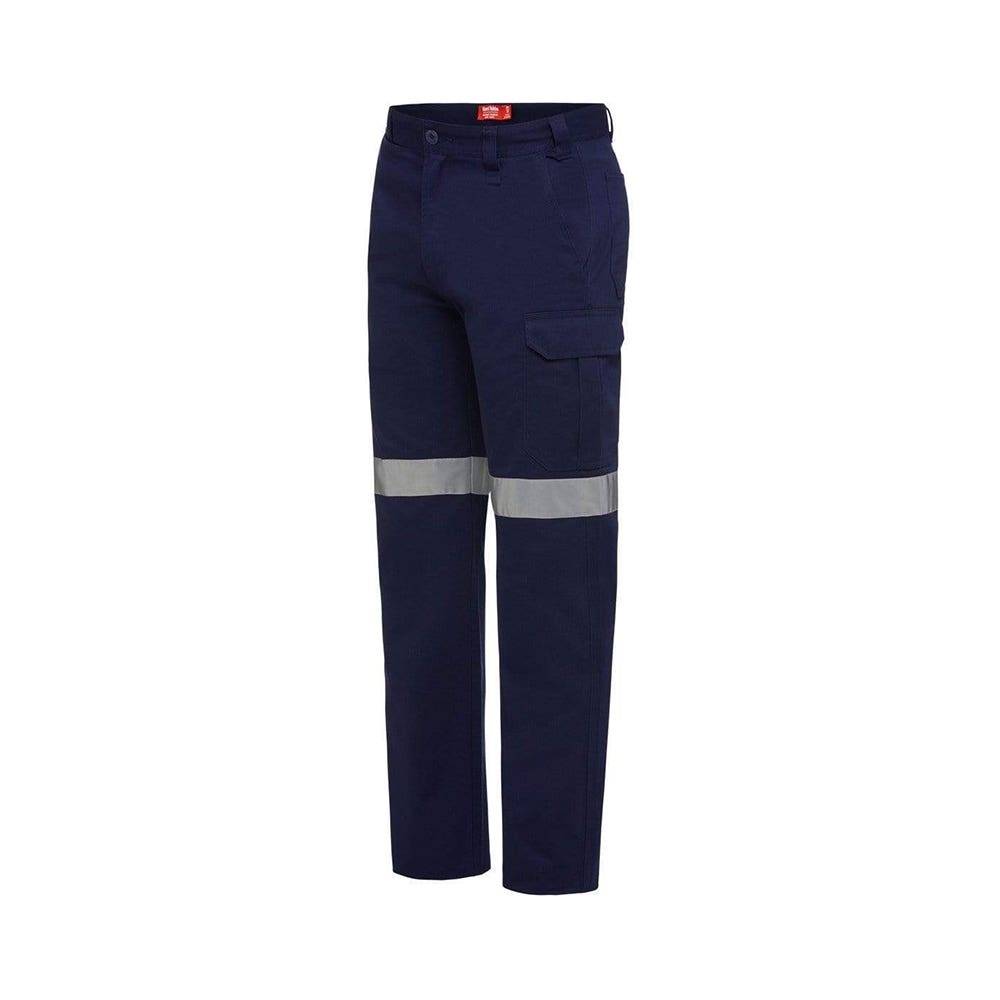 Navy Cotton Drill Taped Cargo Pants Y02575 Hard Yakka Y02575