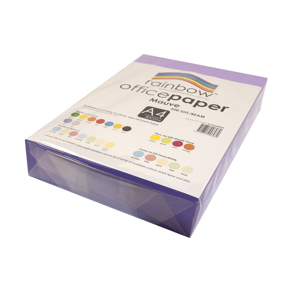 A4 Copy Paper 80gsm Mauve 500 Pack Rainbow_40045202_77472