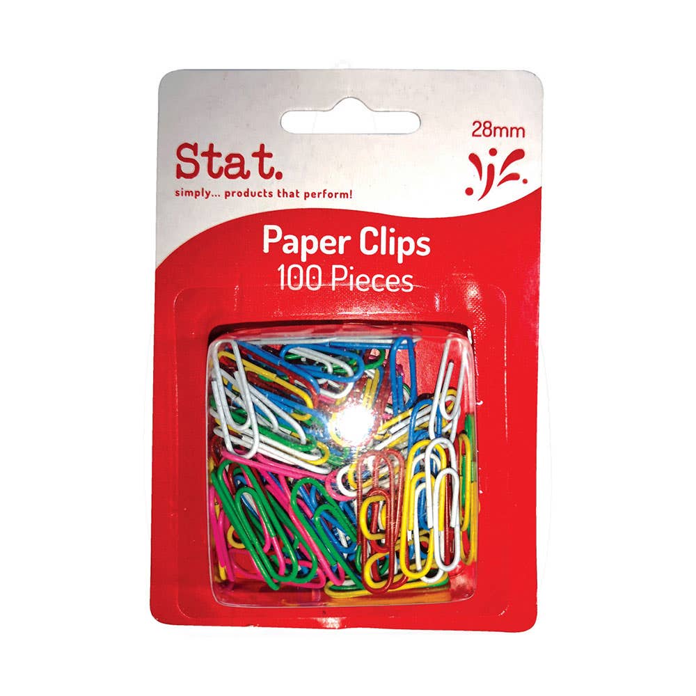 Deli Coloured Paper Clips 29mm Assorted 100 Pk 1039407 21042