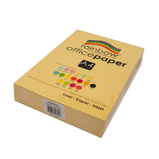 Rainbow Paper A4 80gsm Pastel Colours Lemon Yellow Ream_9031000_47674