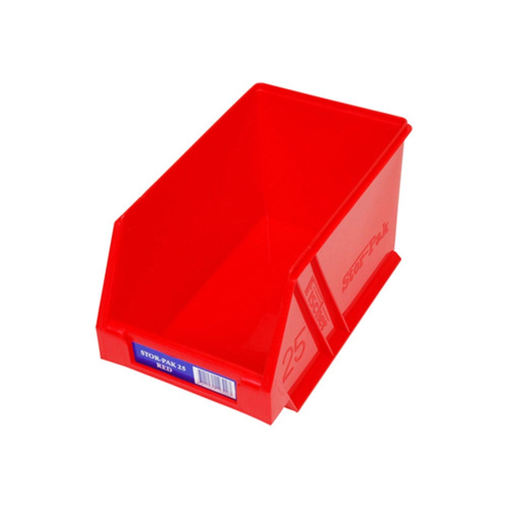 Stor-Pak&trade; 25 Parts Container Red 133 x 220 x 125mm 185626 F1H-062R