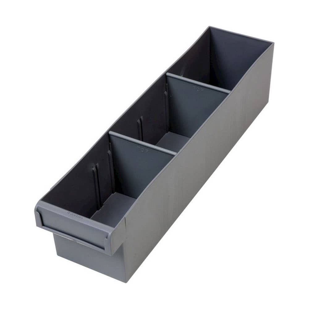 Spare Parts Tray with 2 Dividers 400x 100 x 100mm Grey 114070 F1H-002