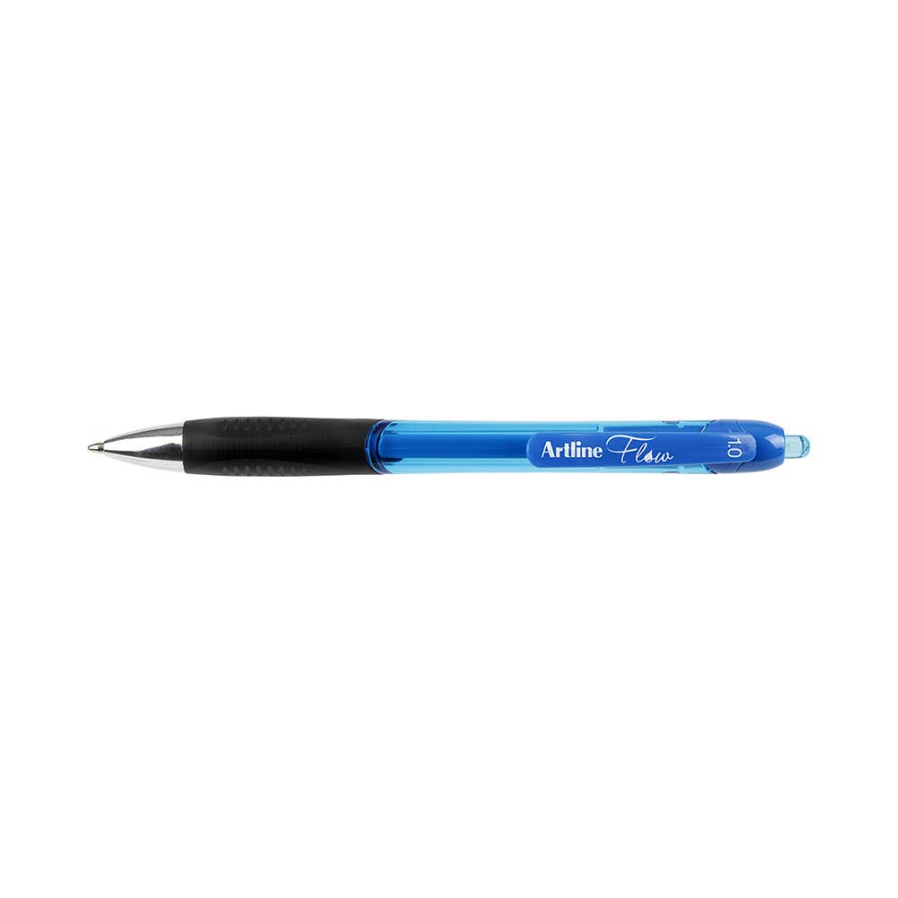 Artline Retractable Flow Ballpoint Pen 1mm Box 12 Blue_9024282_187103
