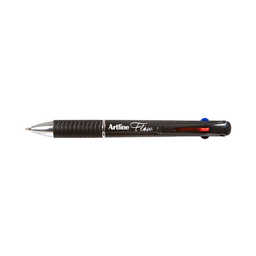 Artline Flow 4 Colour Rubber Grip Charcoal Barrel_543584_198101