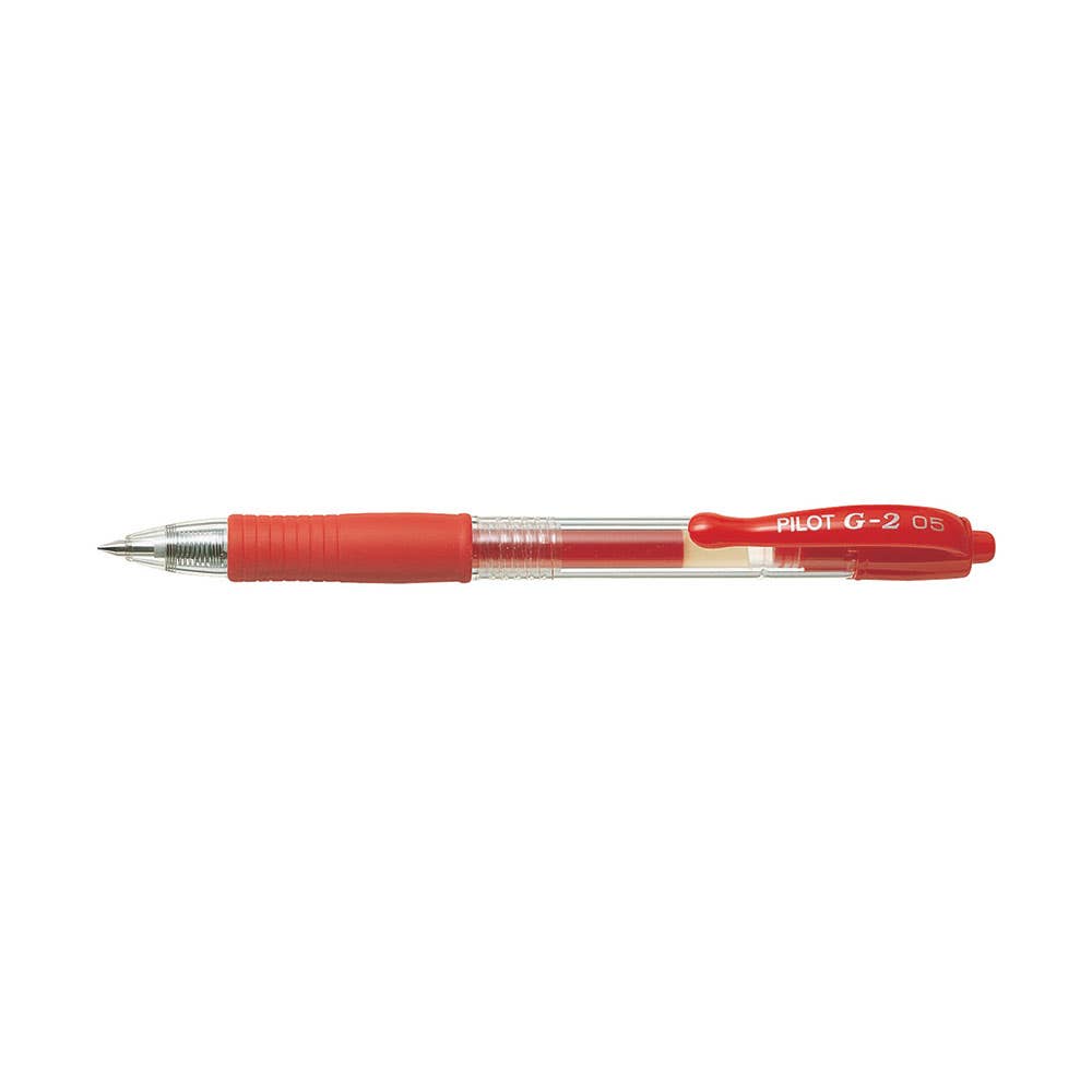 Pilot Retractable Rollerball Pen Bl-G2-5 Gel Extra Fine 0.5mm Pack 12 Red 935302903 13263