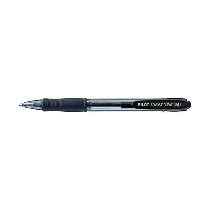 Supergrip Retractable Ballpoint Pen Medium 1mm Black 12 Pk 935302401 22475