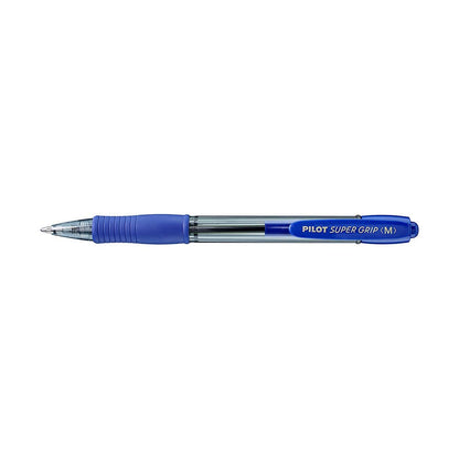 Supergrip Retractable Ballpoint Pen Medium 1mm Blue 12 Pk 935302402 22476
