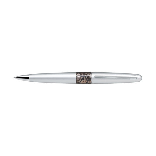 Pilot MR2 Ballpoint Pen Medium Black Ink Python Silver Barrel_9023605_42887