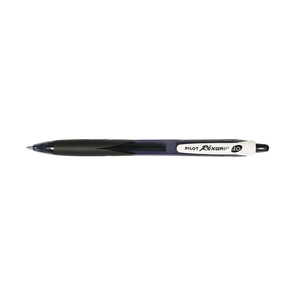 BegreeN Rexgrip Ballpoint Pen Medium 1mm Black 10 Pk 935100401 660036