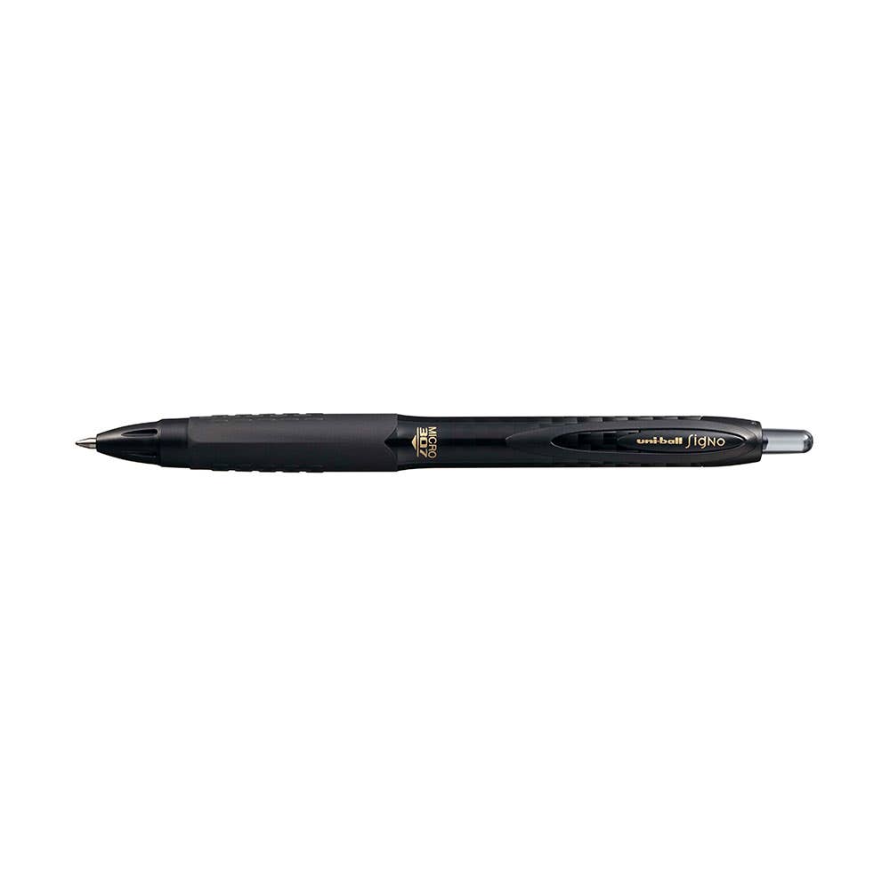 Signo 307 Retractable Gel Pen Ultra-Fine Tip 0.5mm Black 12 Pk 40036676 UMN307MBK