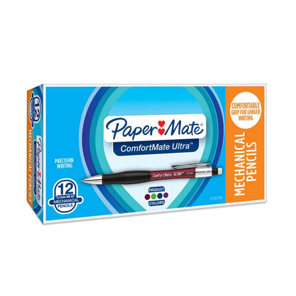 Pencil Mech Papermate 0.7 Utra Asstd (Bx12) 40044531 38535