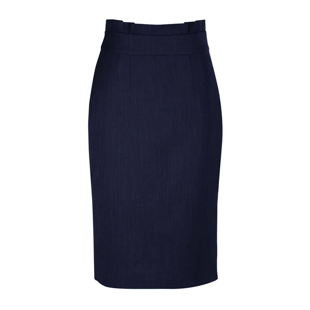 Ladies Waisted Pencil Skirt Navy - 12 36015153 20116-NAV-12