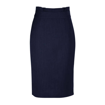 Ladies Waisted Pencil Skirt Navy - 12 36015153 20116-NAV-12