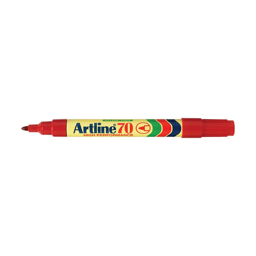 Artline 70 Permanent Marker Bullet 1.5mm Red 4929108 107002
