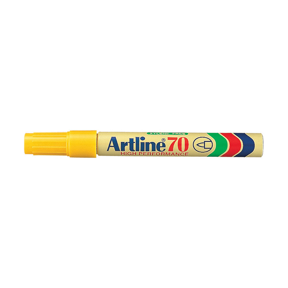 Artline 70 Permanent Marker Bullet Point 1.5mm Box 12 Yellow_925007006_107007