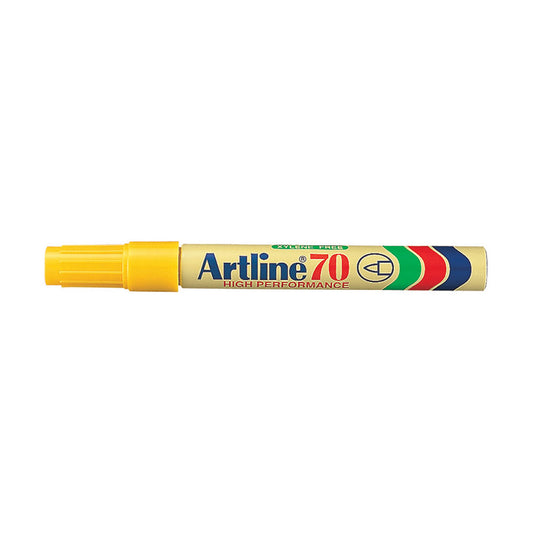 Artline 70 Permanent Marker Bullet Point 1.5mm Box 12 Yellow_925007006_107007