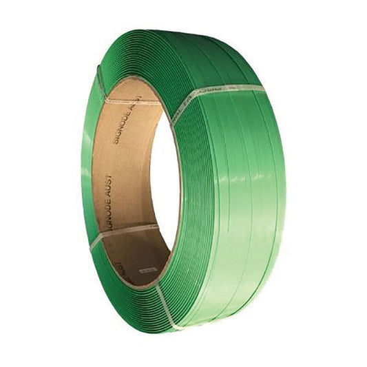 Polyester (PET) Strapping 19mm x 1.0mm x 900m Smooth Green 247881 45190