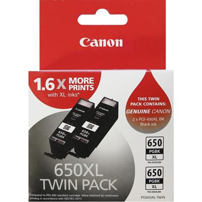 Canon PGI650XLBK-TWIN OEM Ink Cartridge Twin Pack Black_1049311_PGI650XLBK-TWIN