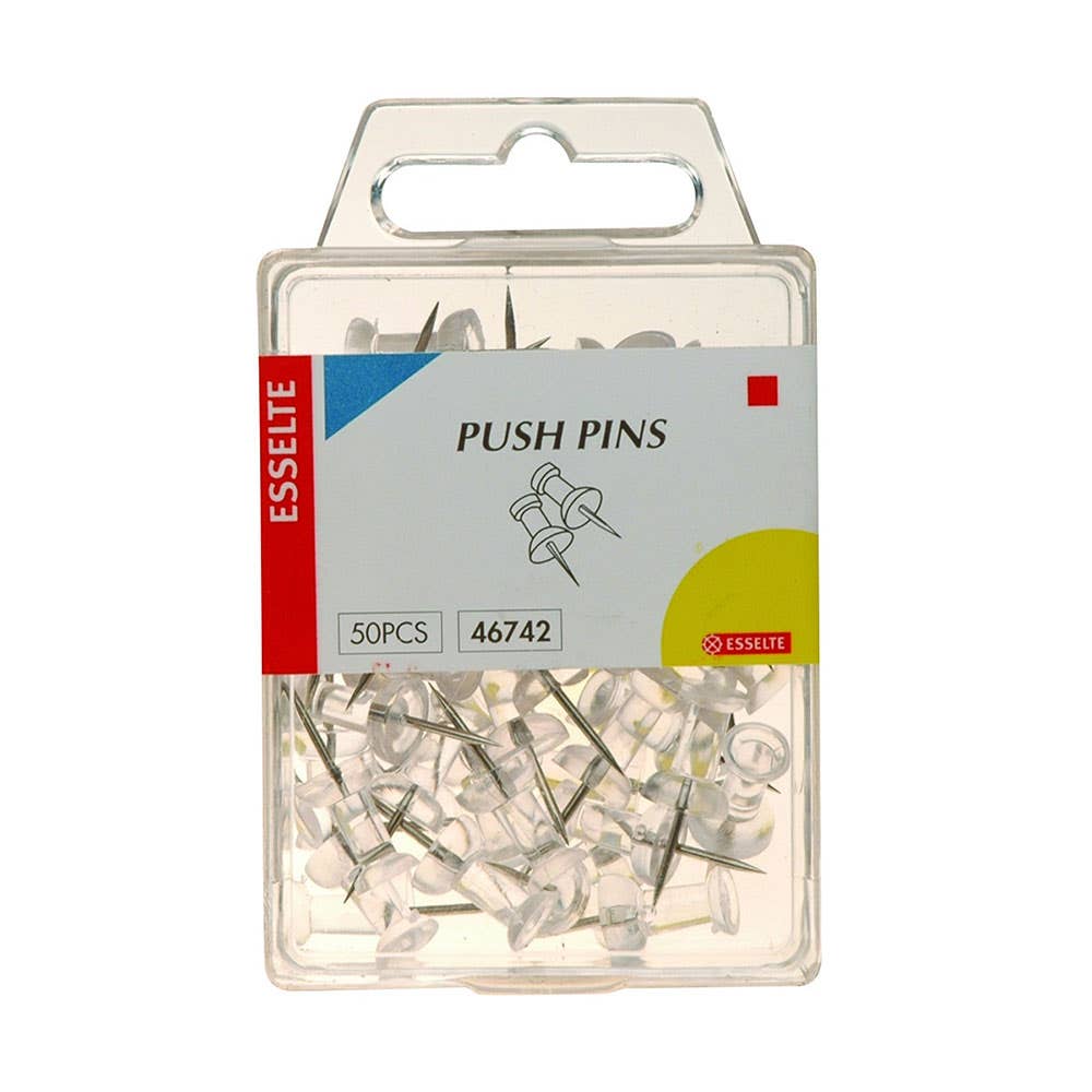 Push Pins Clear 10 x 9mm 50 Pack 38904600 46742
