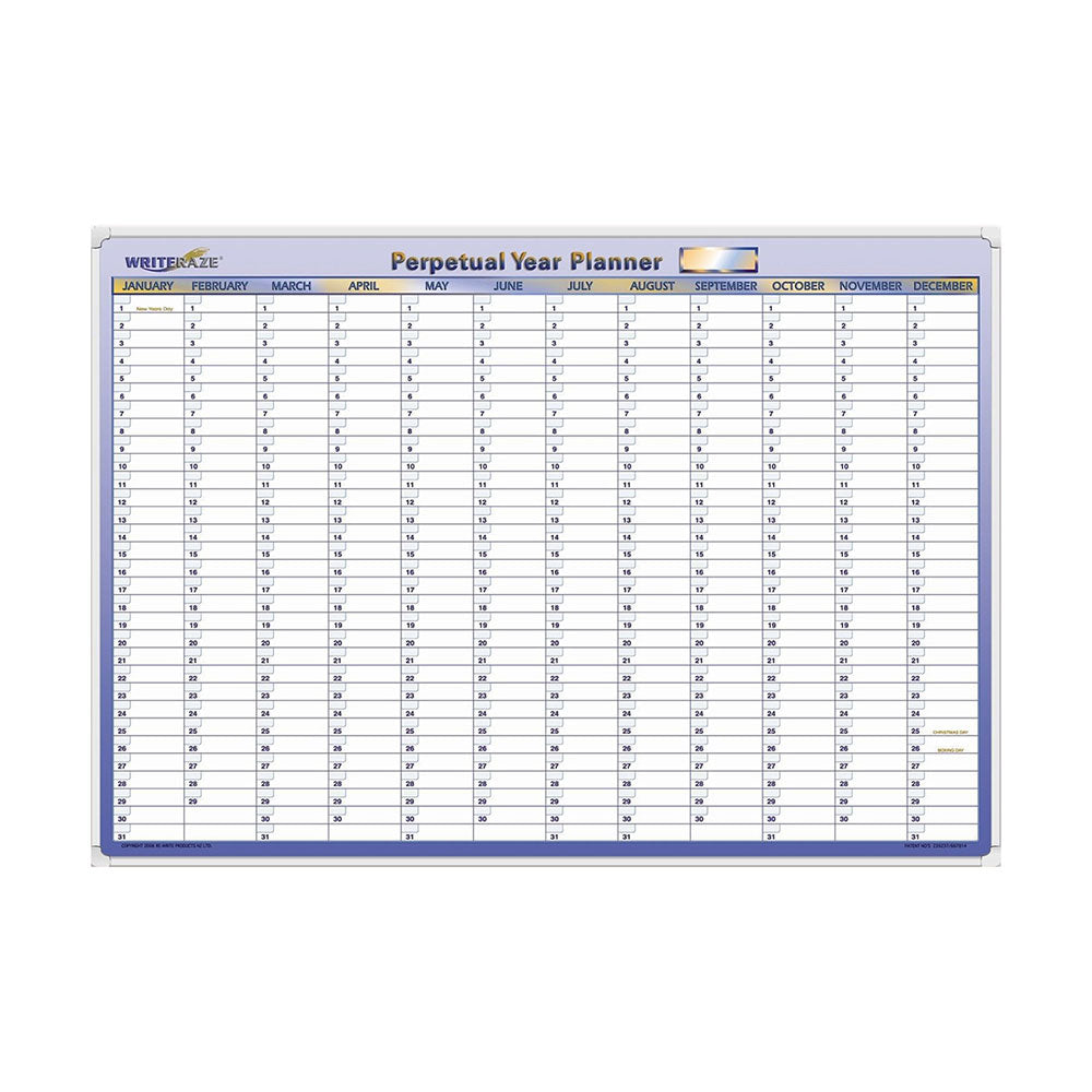 Writeraze Planner Perpetual Year Qc 500 X 700mm_1041553_90115