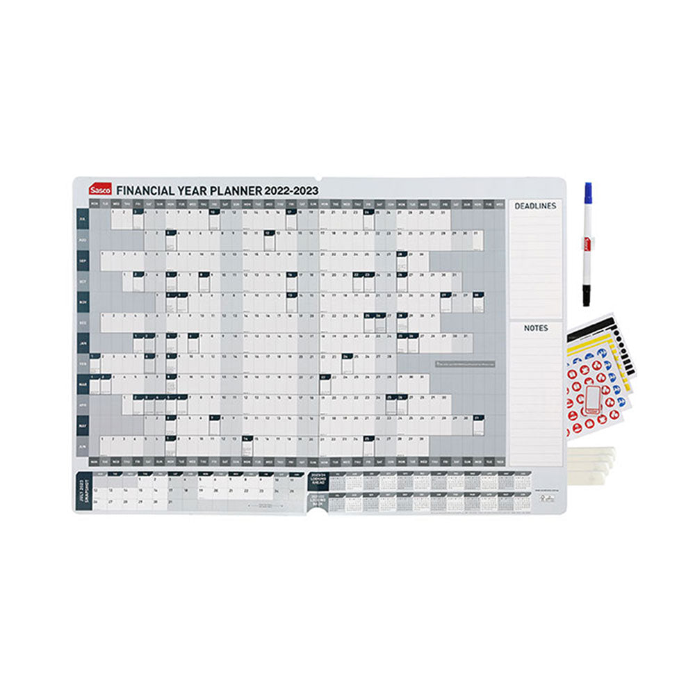 Sasco Planner Financial Year 870x605mm 2026/2027_36112800_85655
