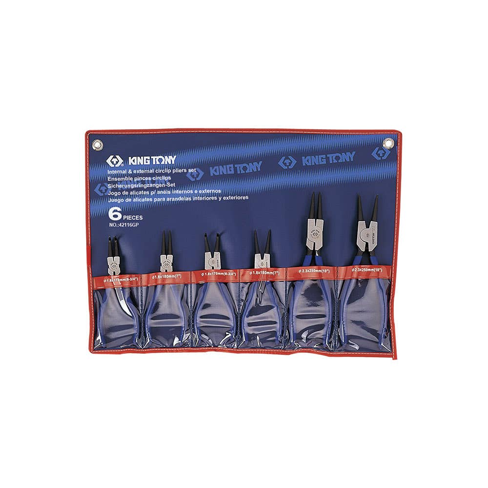 6 Piece Circlip Plier Set Internal & External 61008950 42116GP