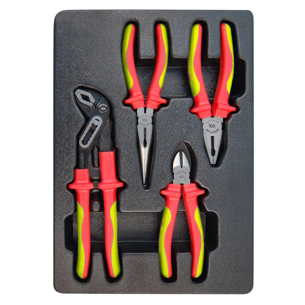 4 Piece Plier Set 1,000V Insulated 91790119 9-40604GP