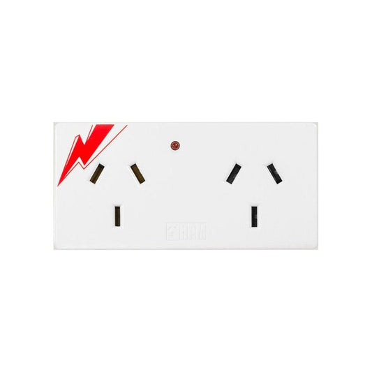 Double Adaptor With Surge Protector Slimline 10A 250V 95258113 D2PA
