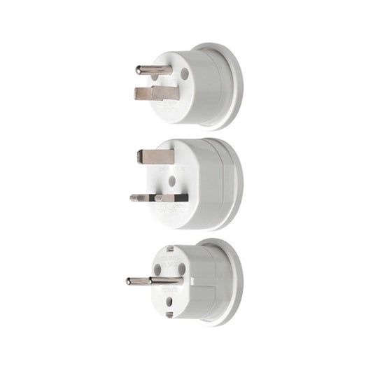 International Travel Adaptor Plugs UK/Europe/US Pk 3 95258118 D121