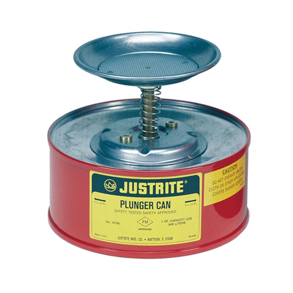 Plunger Can For Flammable Liquids & Solvents 1L 431799 10108