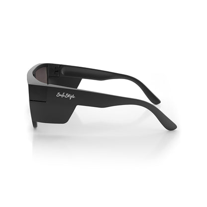 Glasses Primes Matte Black Frame Reflectors Red Lens Primes SafeStyle   PMBRT100