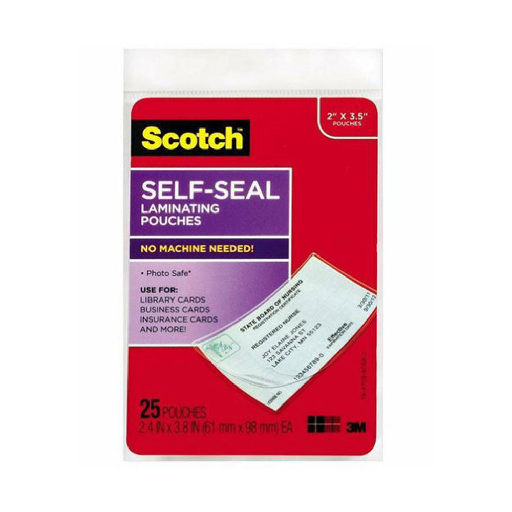 Scotch Self Laminating Business Card Pocket LS851 PK25 Scotch_40038835_77197