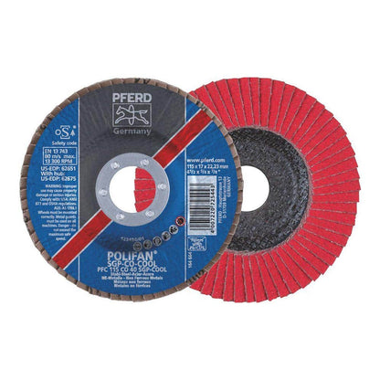 Flap Disc Ceramic INOX 115 x 22mm 40G SGP Cool Pferd 36004133 67760415