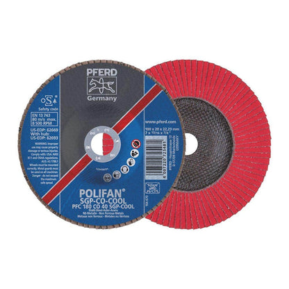 Flap Disc Ceramic INOX 180 x 22mm 40G SGP Cool Pferd 36004135 67760485