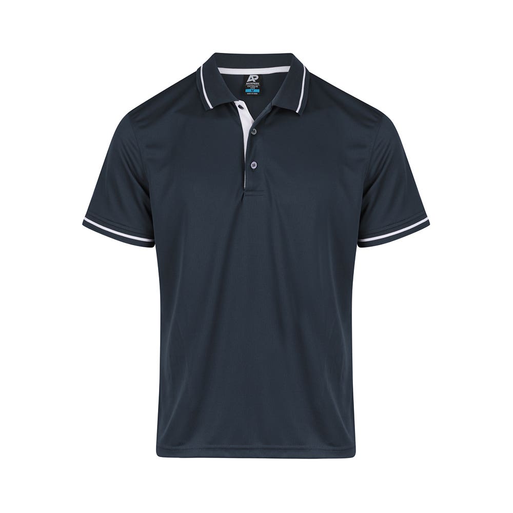 COTTESLOE MENS POLOS - 1319 - NAVY WHITE SIZE 2XL 585886 1319-NAV/WH-2XL