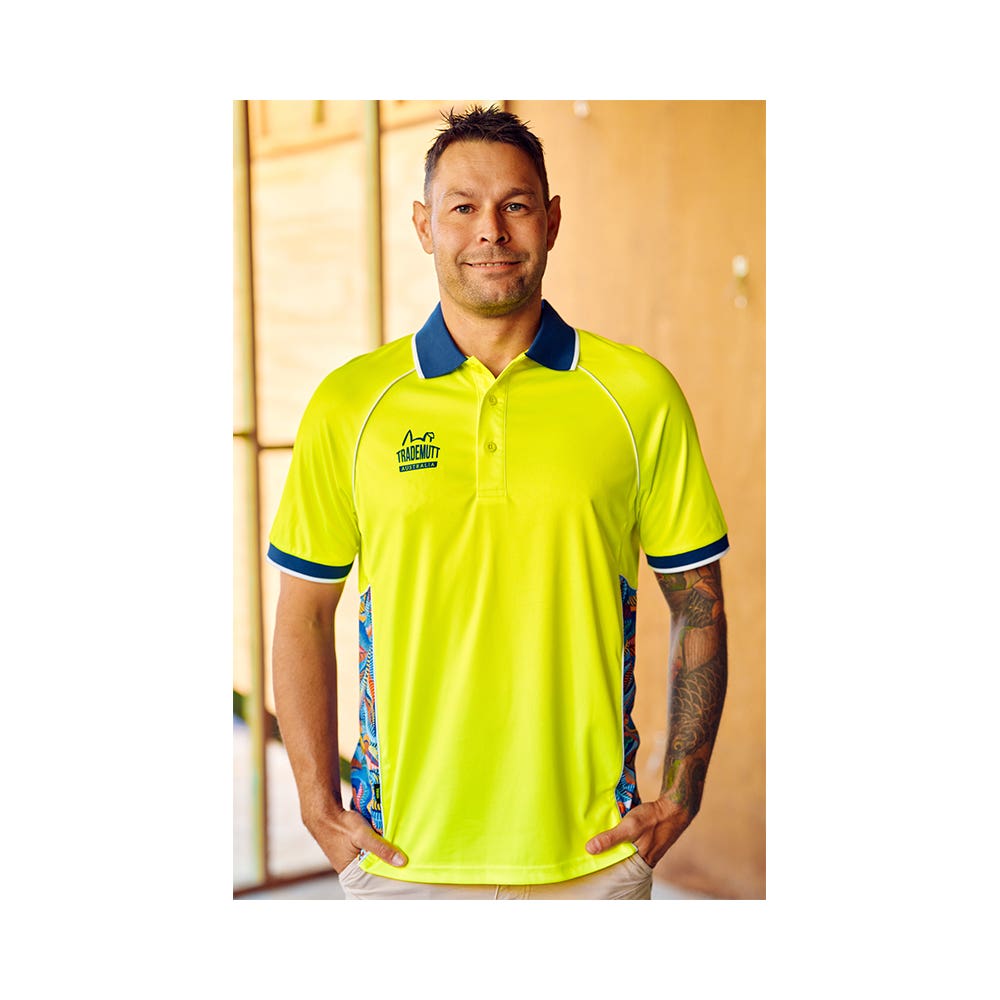21526 Snazzy Panel Yellow Polo 21526