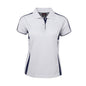 Ladies Podium Cool Polo White/ Navy/ Grey 20 Jb's Wear 543742 7COP1-WHT/NAV/GRY-20