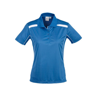 Shirt Polo Womens S/S Polyester Biz Cool United Royal/White 10 Biz 430079 P244LS-ROY/WHT-10