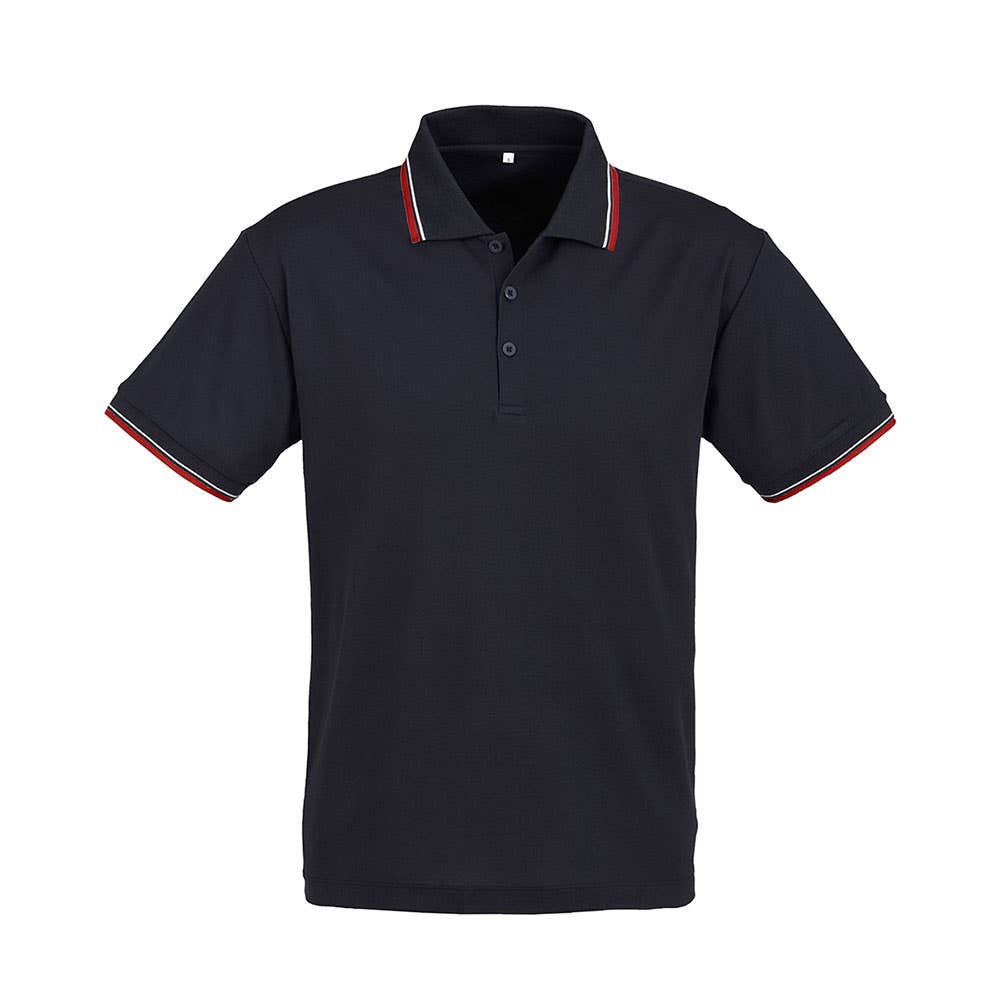 Shirt Polo S/S Poly Cotton Biz Cool Cambridge Navy/Red/White Large Biz 179014 P227MS-NAV/RED/WHT-L